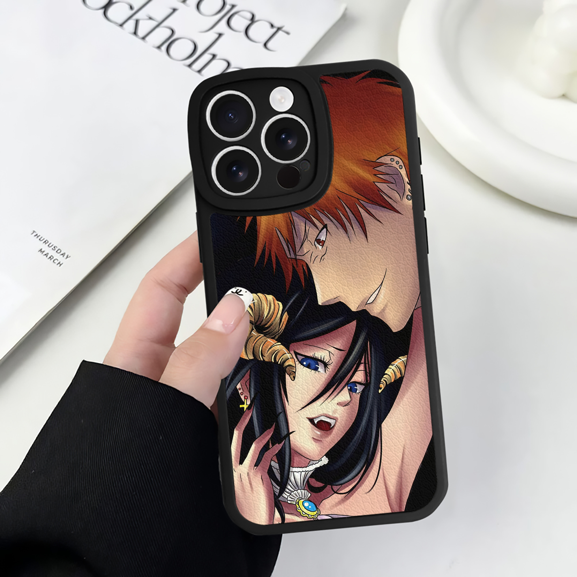 （画像用） ブリーチ BLEACH 【iPhone 16シリーズ対応】シリコンスマホケース（レザー調） 材質：シリコン